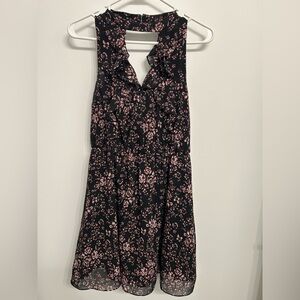 BCBGeneration Black and Pink Floral Mini Dress